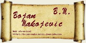 Bojan Makojević vizit kartica